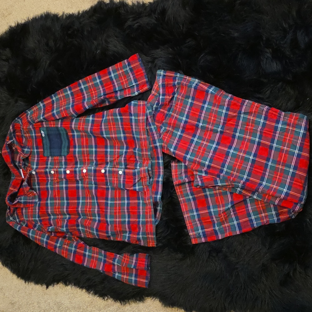 Vineyard Vines Red and Blue Plaid  Pajama Set